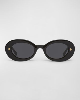 Giva Oval Acetate Sunglasses
