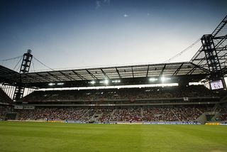 A general view of the Rhein Energie Stadium before the friendly match between FC Cologne and Liverpool at The Rhein Energie Stadium on July 16, 2003 in Cologne, Germany.