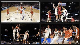 Four basketball games on YouTube Multiview