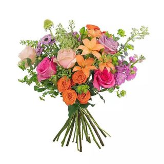 orange, pink and yellow bouquet from sam's club