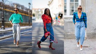 mom jean outfits: street style tops