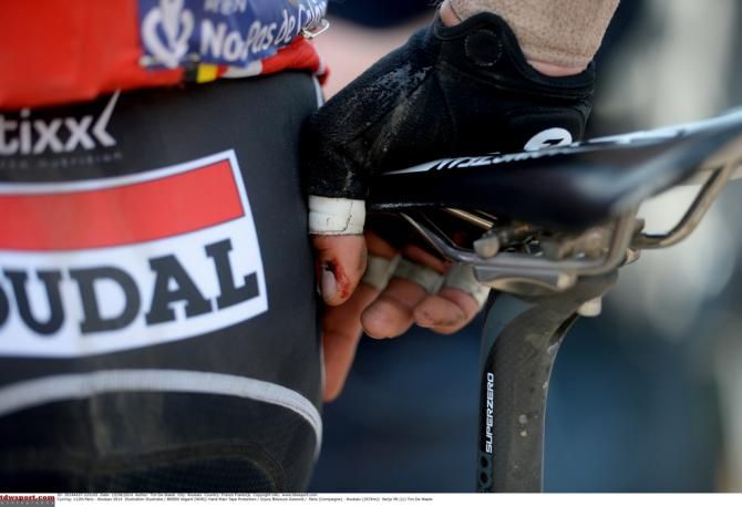 The fingers of neo-pro Vegard Breen (Lotto Belisol)