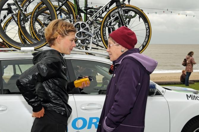 Stage 1 winner Emma Johansson was popular with the locals in Felixtowe