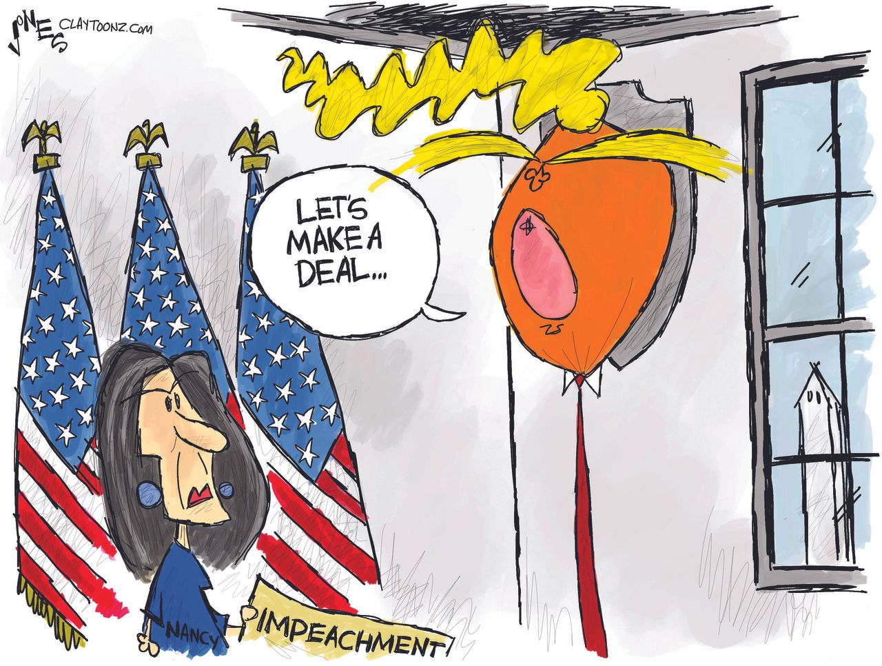 Political Cartoon U.S. Trump Impeachment Ukraine Pelosi