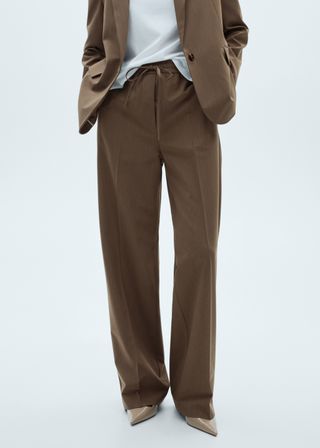 Straight Trousers With Elastic Waist