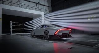 mercedes eqxx concept aerodynamic display