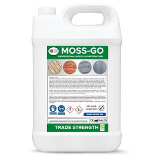 Moss-Go Moss Killer Trade Strengh, Patio Cleaner, Driveway Cleaner, Roof Cleaner, Algae Remover, Moss Killer, Moss Remover- Just Spray and Walk Away- 5l