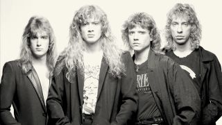 A press shot of Megadeth in the 80s