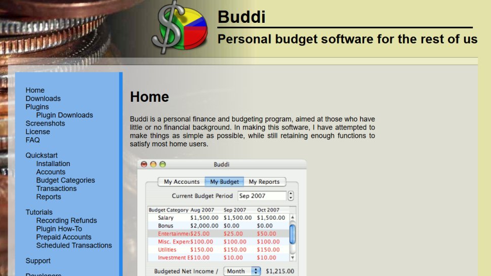 Website screenshot of Buddi (January, 2026)