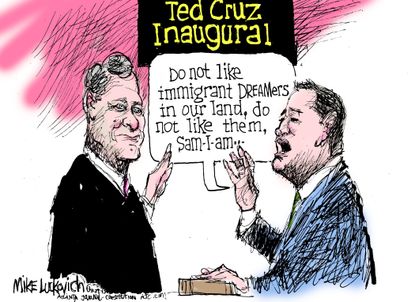 Political cartoon U.S. Ted Cruz campaign