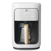 Beautiful 14 Cup Programmable Touchscreen Coffee Maker, White Icing by Drew Barrymore | Was $59.99 now $49.97 at Walmart