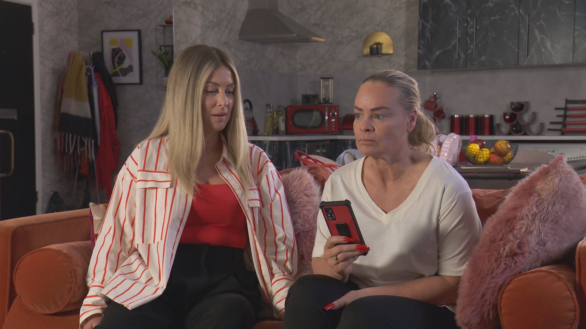 Clare Devine with her sister Grace Black.