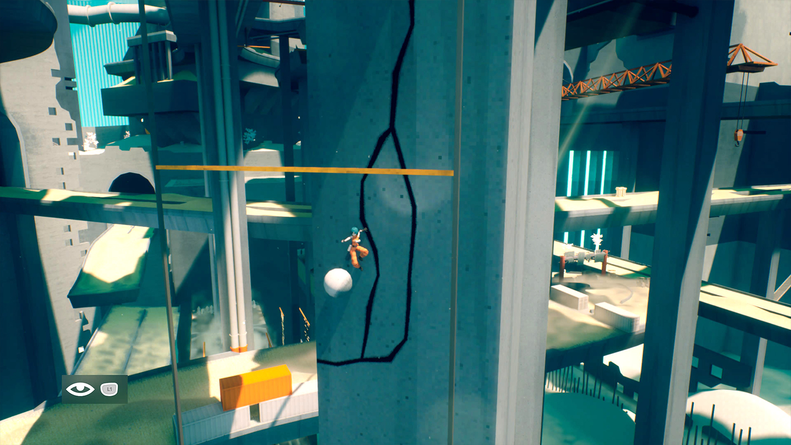 Motorslice review; screens of a Brutalist like video game