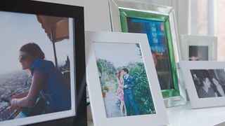 Family photos in frames