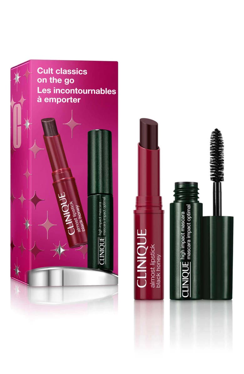 Cult Classics on the Go: High Impact Mascara + Black Honey Lip Mini Gift Set $29 Value