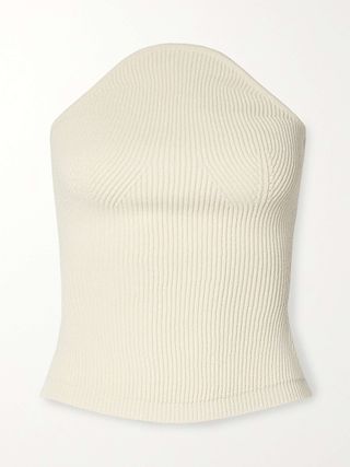 Jericho Strapless Ribbed-Knit Top