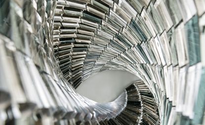 Shirazeh Houshiary, Twilight, 2019 (detail), cast glass and stainless steel