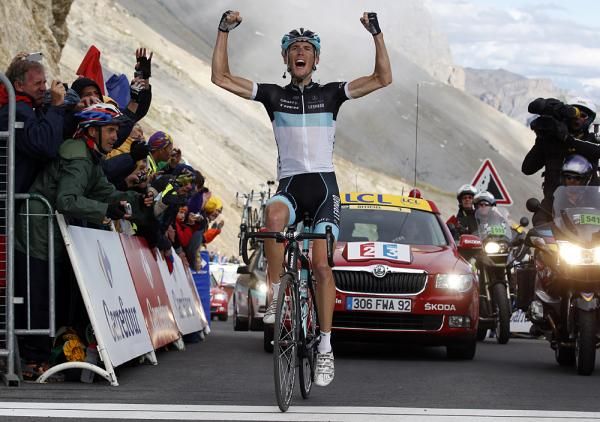 Andy Schleck (Leopard Trek) wins on the Galibier.