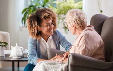 Older woman with caregiver