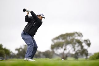 Hideki Matsuyama top of backswing with a pause