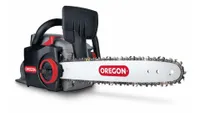 Oregon CS300 cordless chainsaw on white background