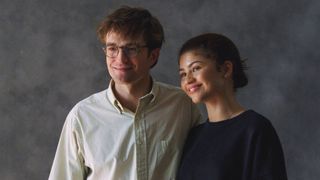 (L-R) Robert Pattinson as Charlie Thompson and Zendaya as Emma Harwood in "The Drama"