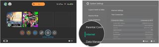 Select System Settings, then select Internet