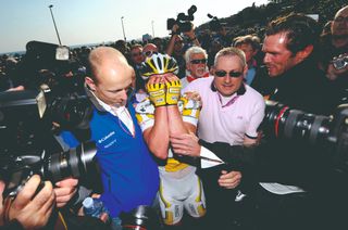 Tears of joy at the 2009 Milan-San Remo