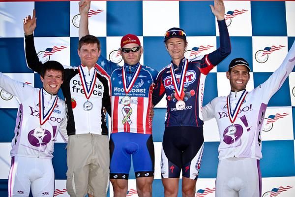 The men's elite podium.