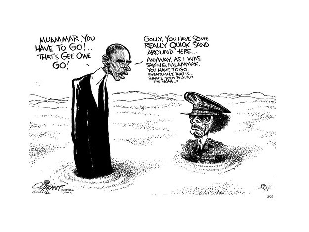 Obama's stuck in Libya