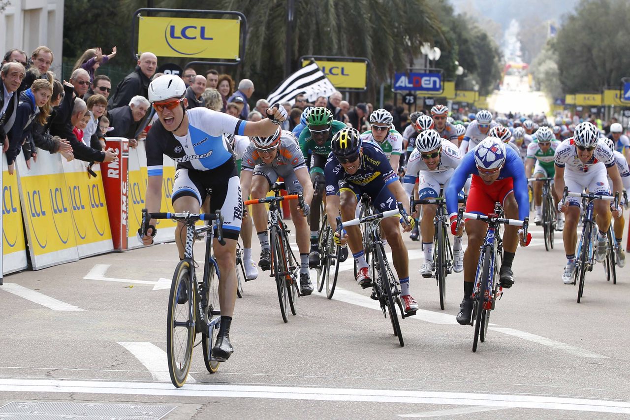 Theo Bos won the sprint stage in 2013 at Criterium International.