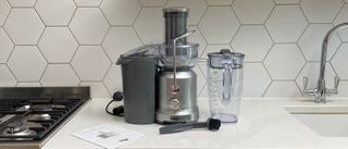 Breville the Juice Fountain Cold on a kitchen countertop