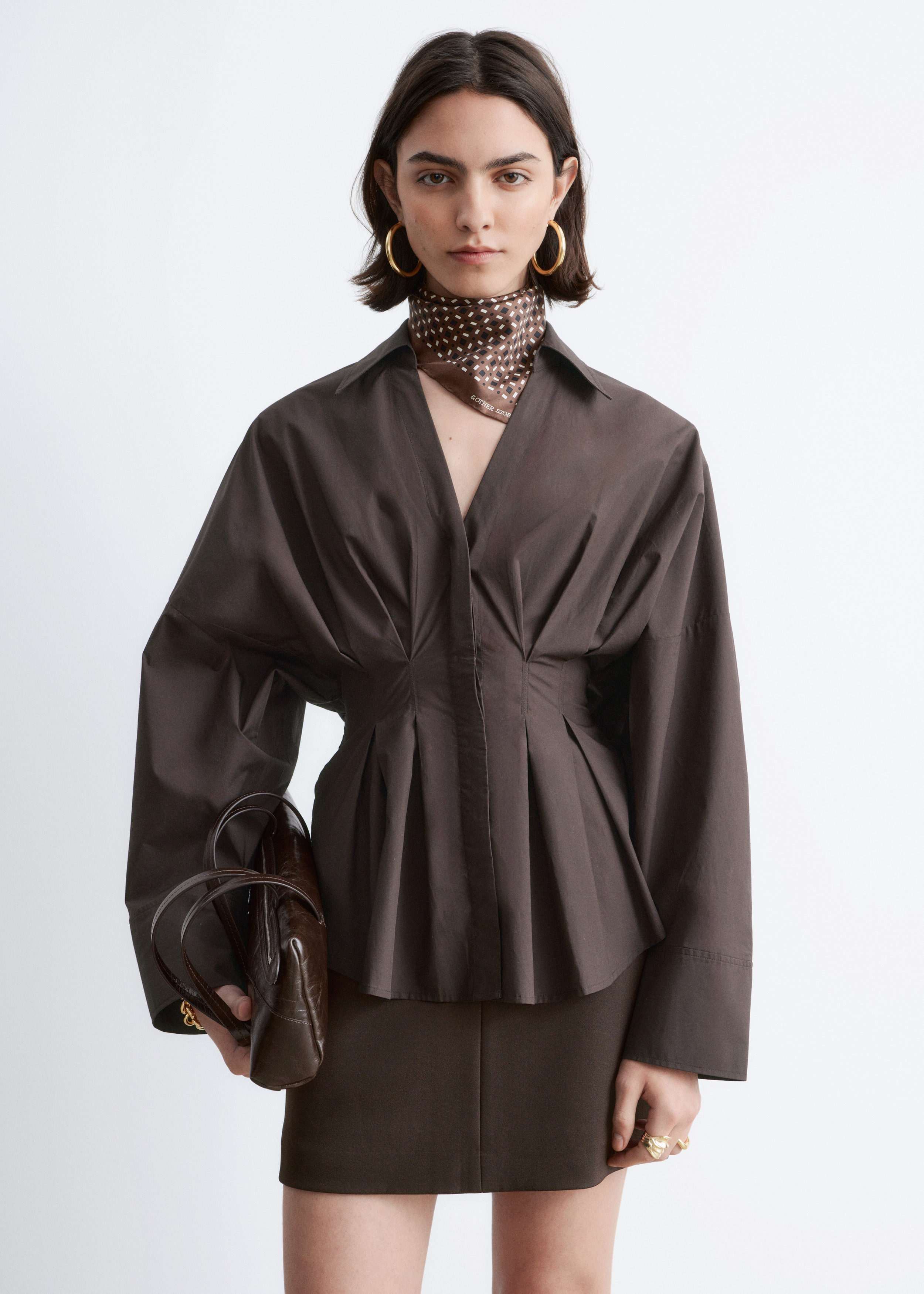 Fitted-Waist Cotton Shirt