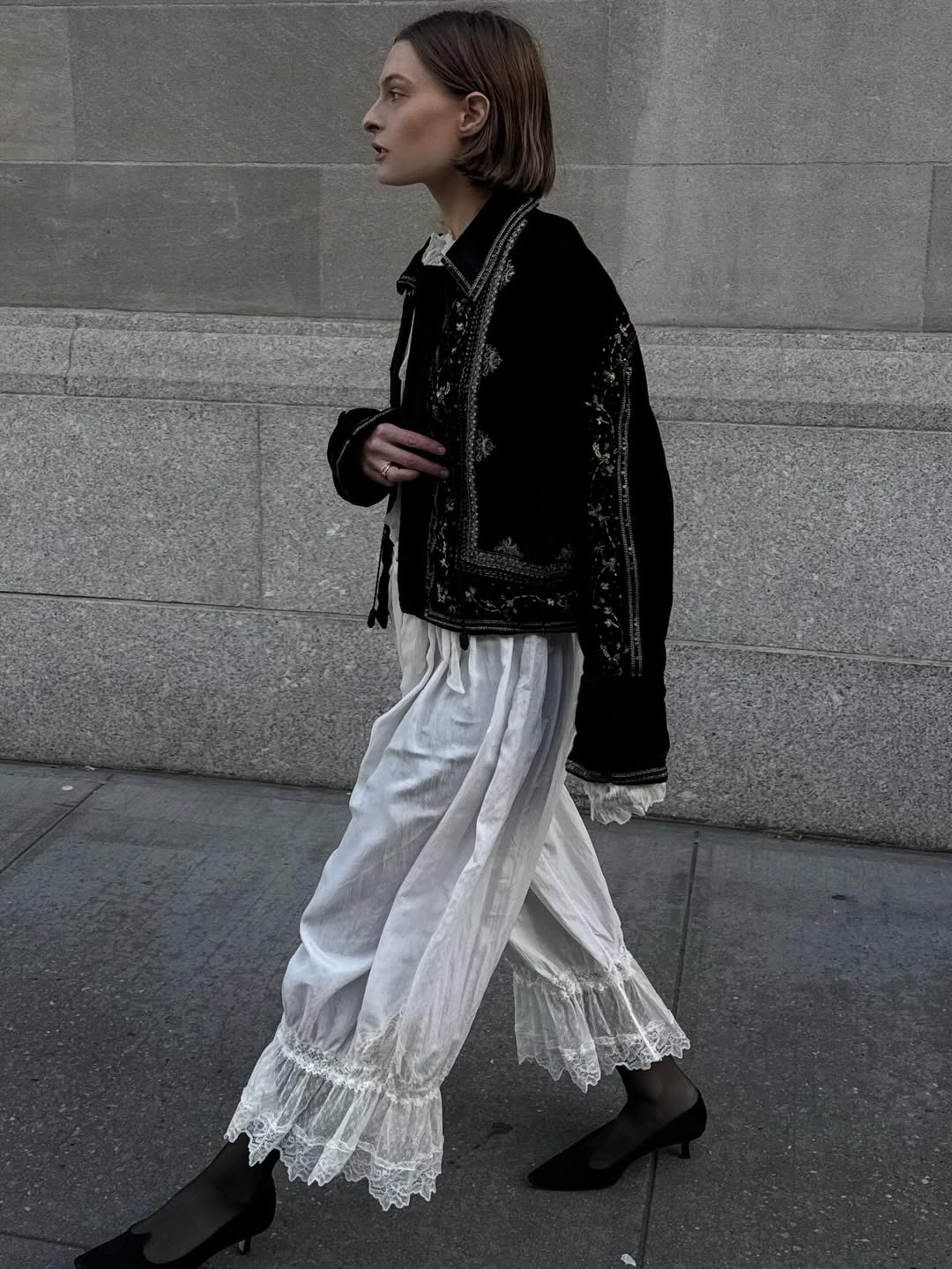 Influencer Christie Tyler wearing a bohemian outfit.