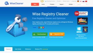 Wise Registry Cleaner website screenshot