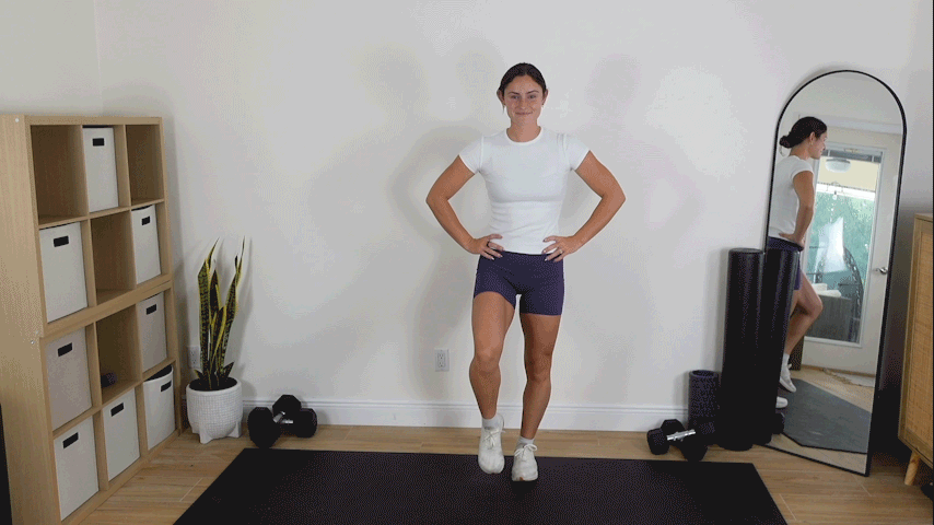 Trainer Kirra Mitlo performing a standing march