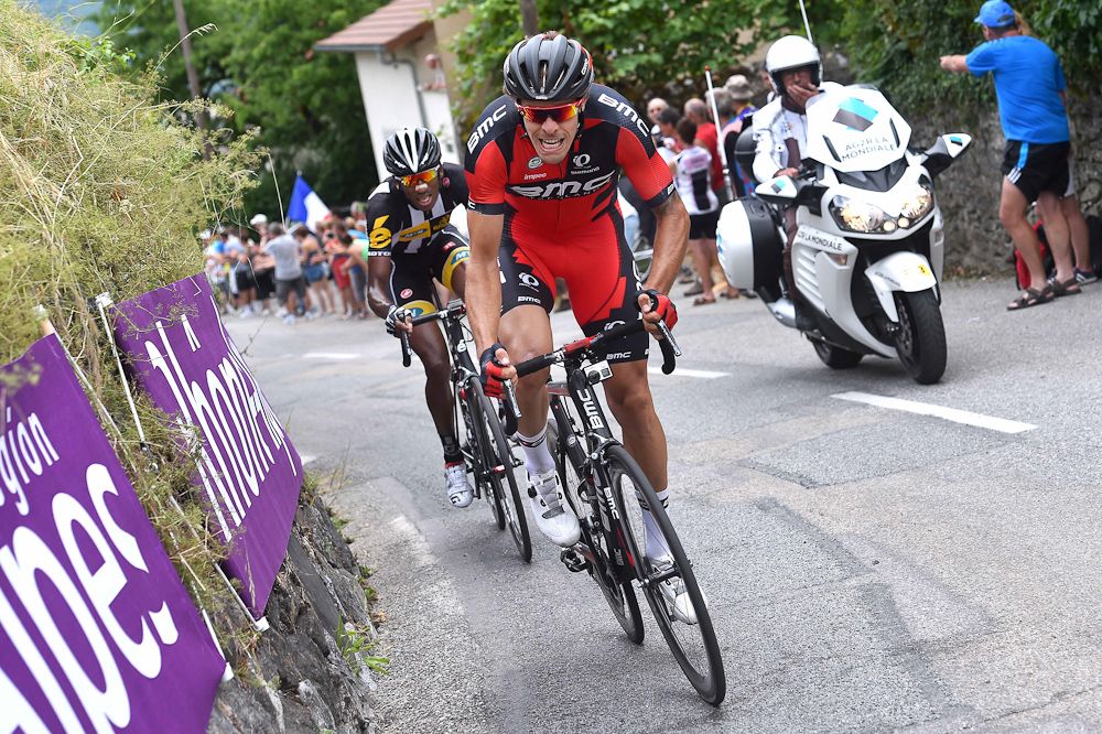 Daniel Oss takes a late flyer.