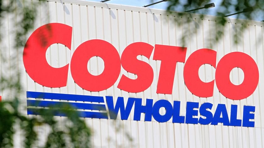 A Costco store sign is in Brampton, Ontario.