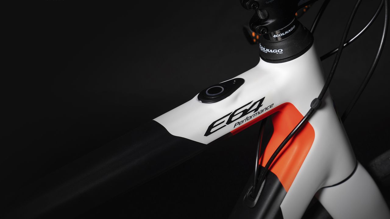 The control button for the electric assist sits at the head of the top tube