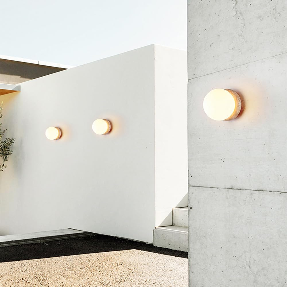 Outdoor glowing sconce light