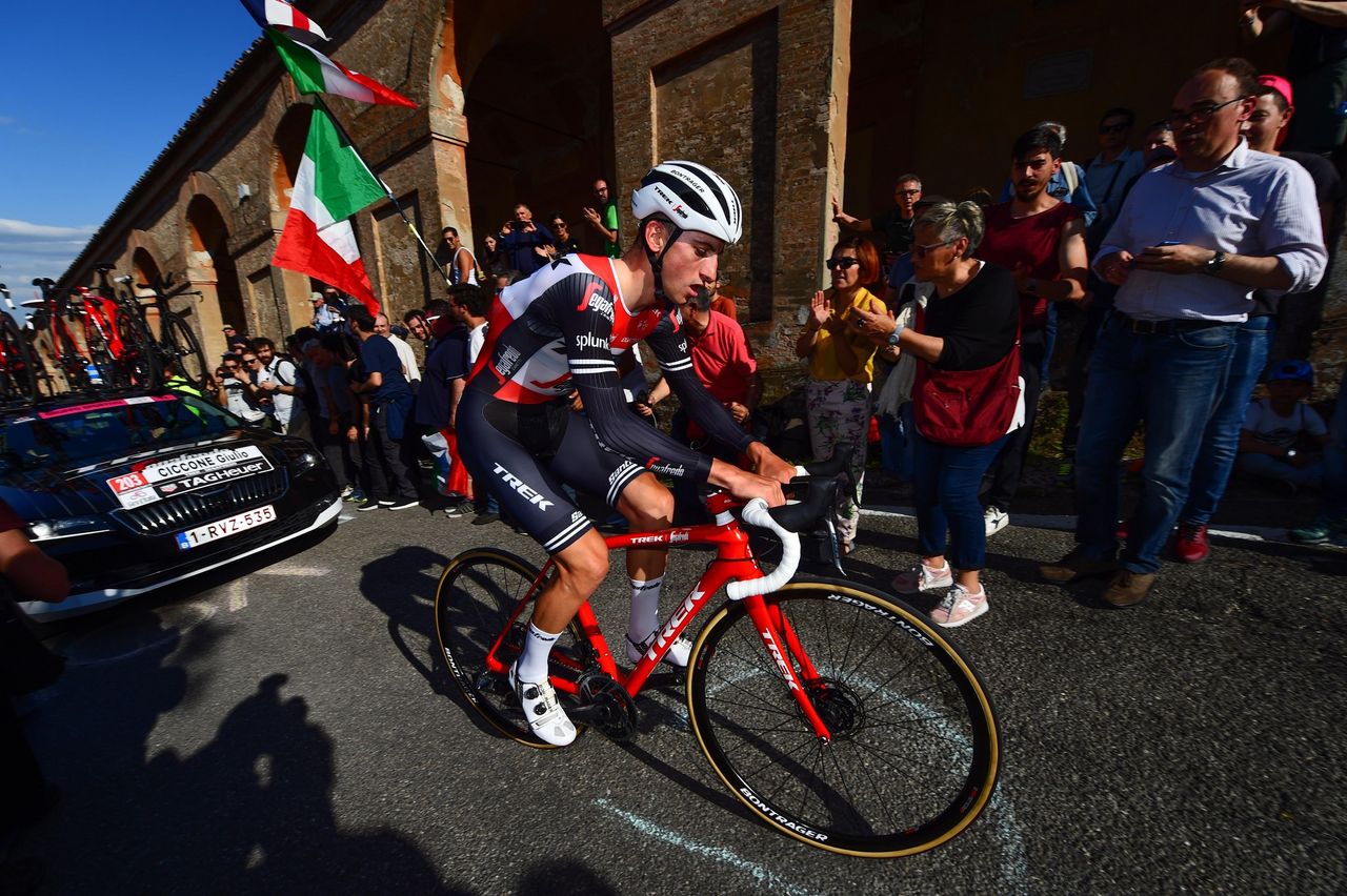 Giulio Ciccone (Trek-Segafredo) flew up the climb to the finish