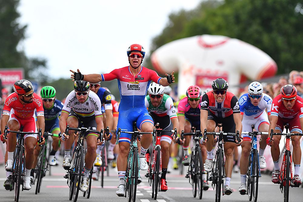 Dutch champion Dylan Groenewegen (LottoNL-Jumbo) wins stage 1 at Eneco Tour