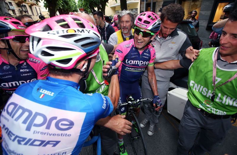 Lampre Merida are a happy team after taking a second win of the race