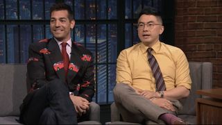 Matt Rogers and Bowen Yang appear on Late Night with Seth Meyers.