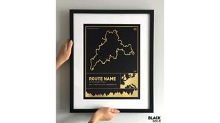 Trail Maps map in black and gold