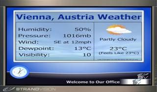 StrandVision Extends Electronic Sign World Weather Coverage