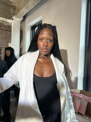 Cowlick hair trend at NYFW.