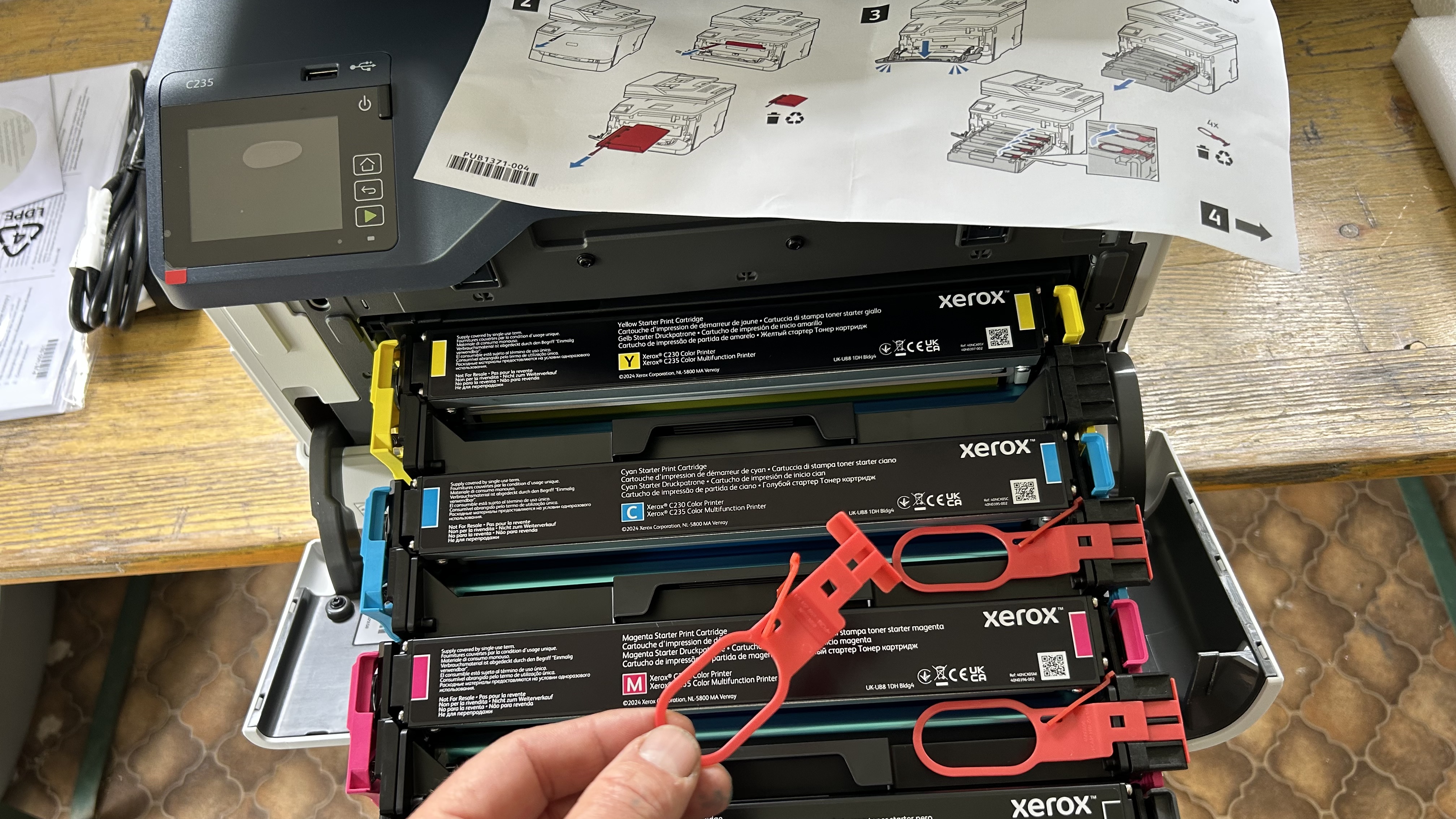 Xerox C235 color laser printer during our review