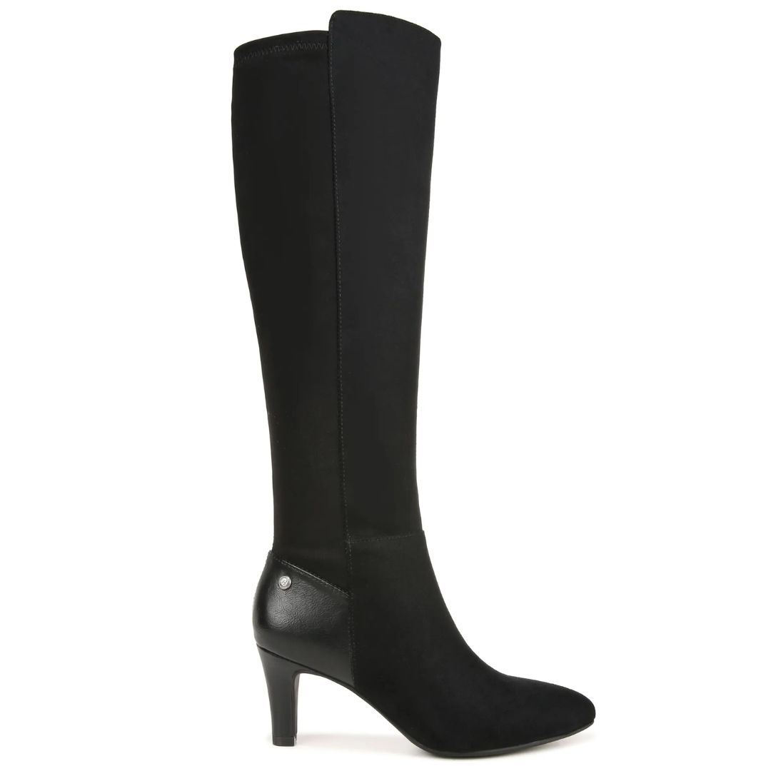 LifeStride Black Suede Gracie Knee High Boots