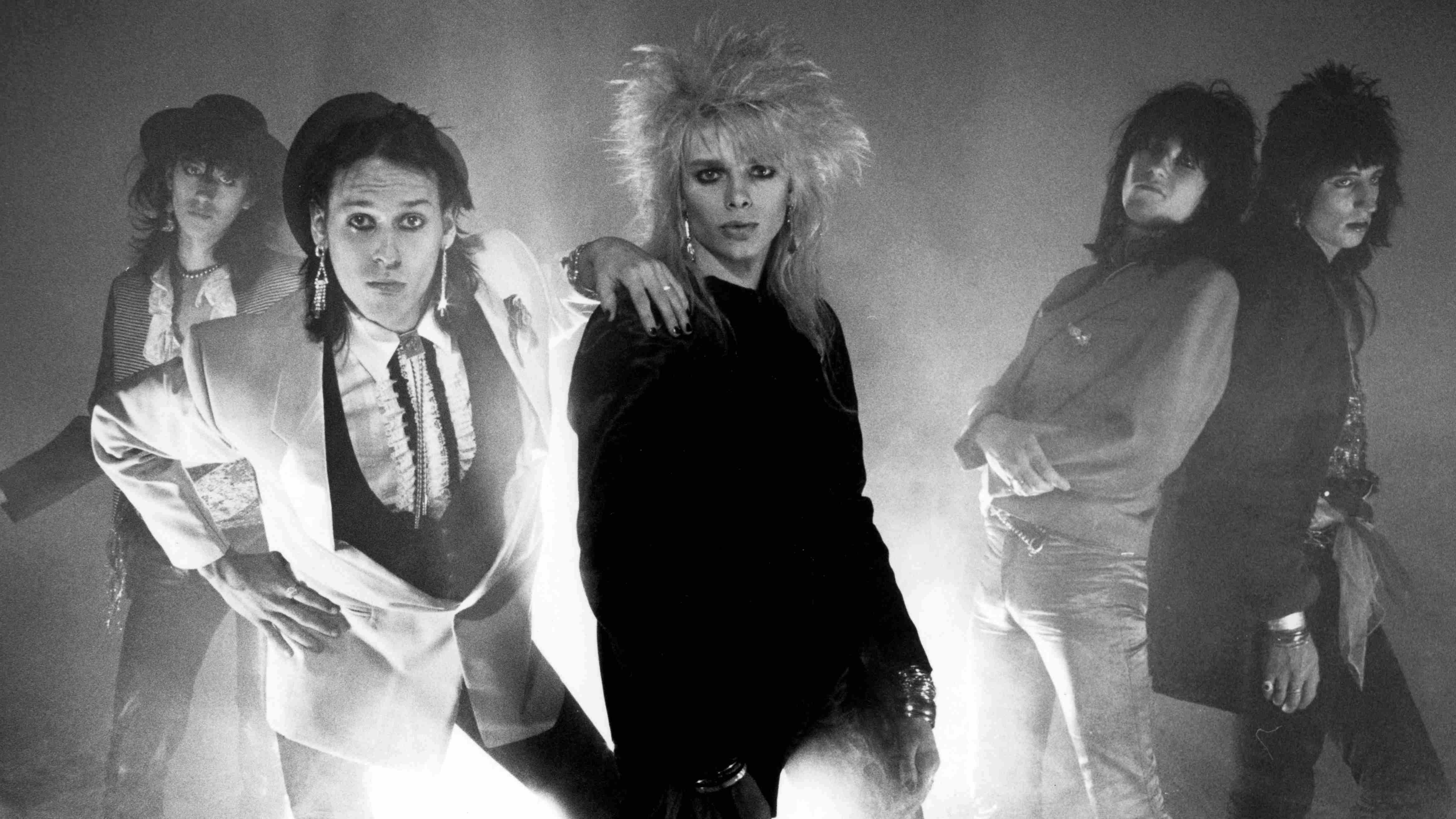 Hanoi Rocks posing for a photograph in the early 1980s